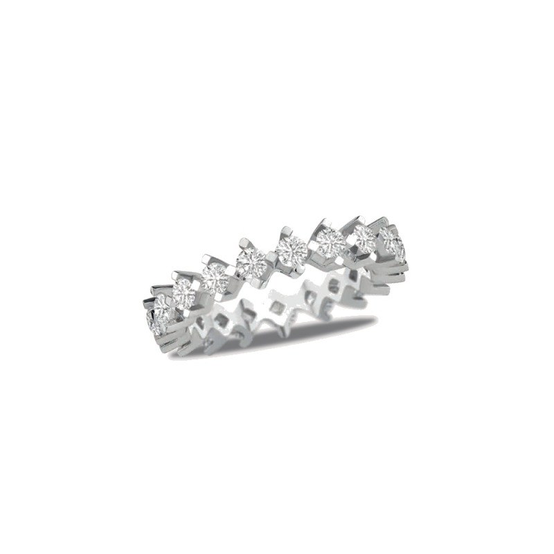 Pırlanta Tam Tur Yüzük Round 1.50 ct 14K Beyaz