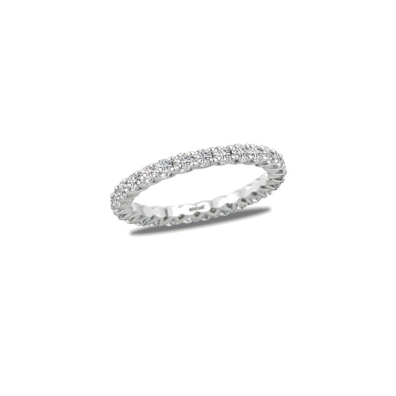 Pırlanta Tam Tur Yüzük Round 1.37 ct 14K Beyaz