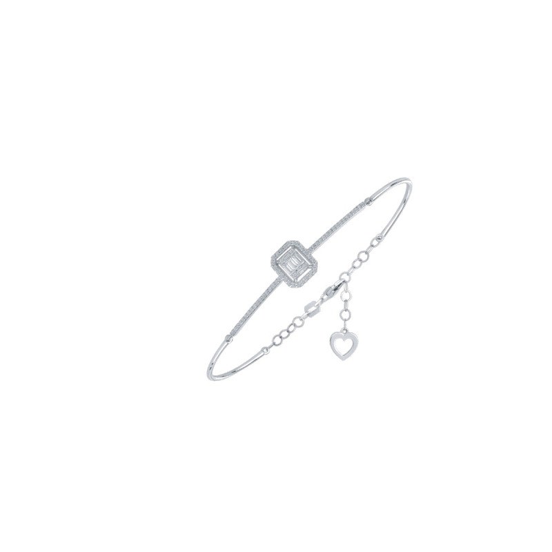 Pırlanta Bileklik Emerald 0.49 ct 14K Beyaz