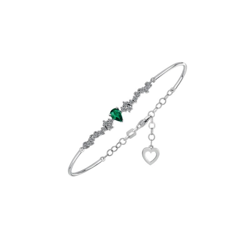 Pırlanta Bileklik Pear 0.66 ct 14K Beyaz