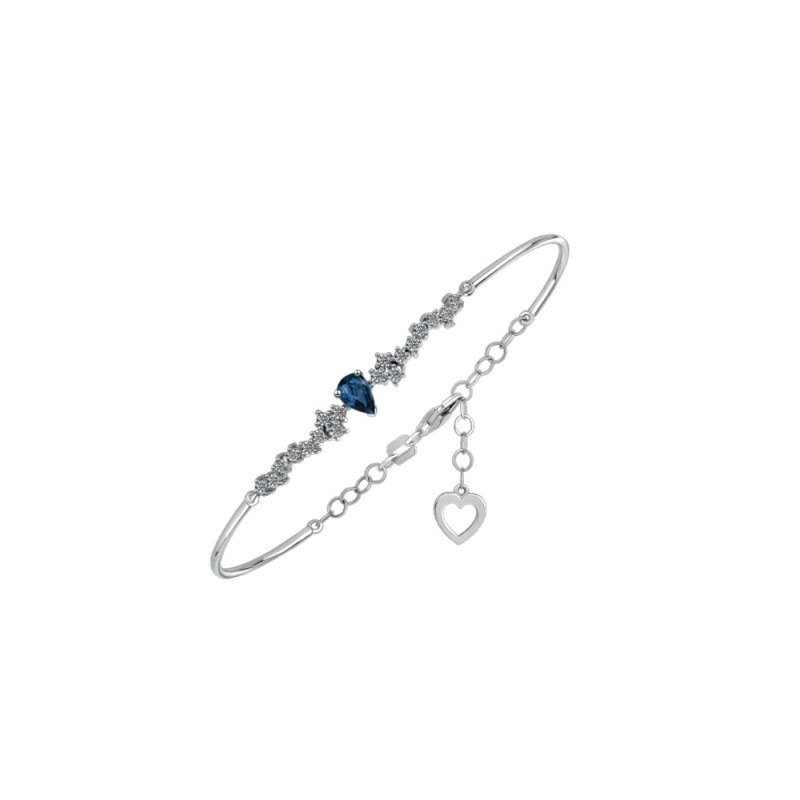 Pırlanta Bileklik Pear 0.71 ct 14K Beyaz