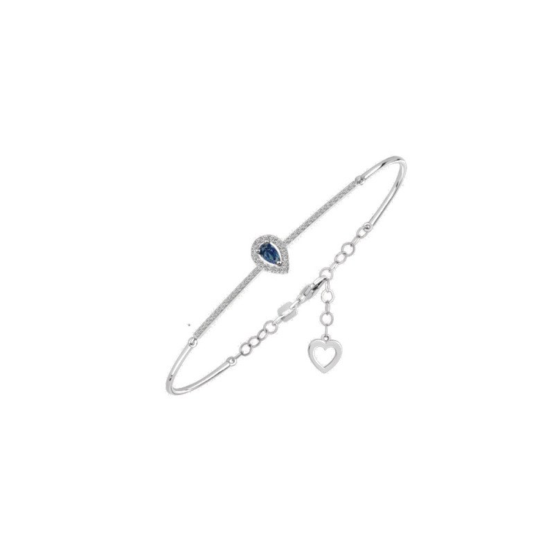Pırlanta Bileklik Pear 0.43 ct 14K Beyaz