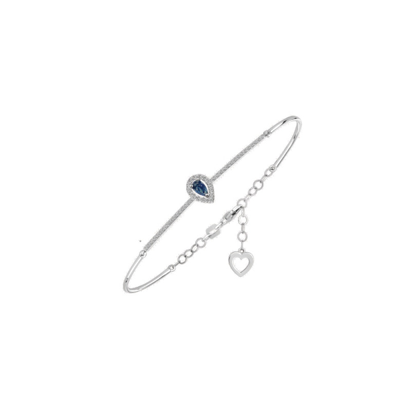 Pırlanta Bileklik Pear 0.43 ct 14K Beyaz