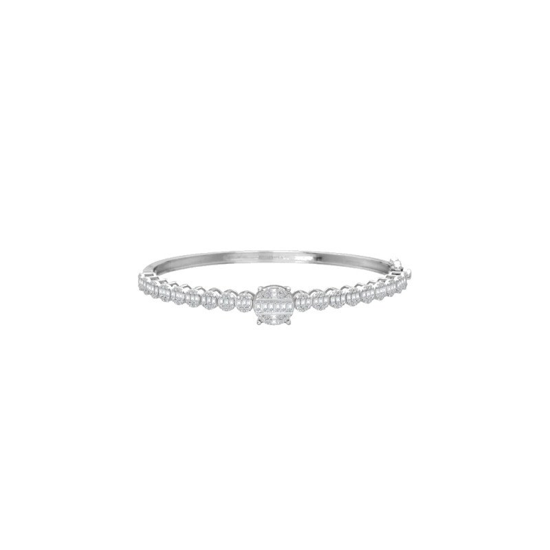 Pırlanta Kelepçe Round 0.80 ct Beyaz