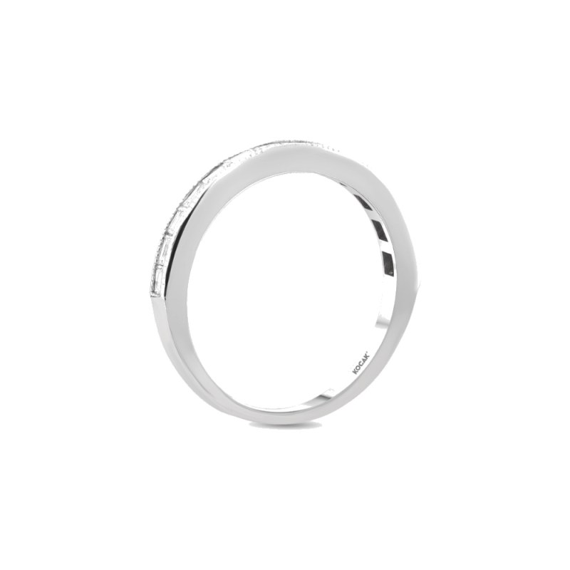 Pırlanta Yarım Tur Yüzük 0.44 ct 14K Beyaz — Görsel 2 Uygun Kuyumculuk