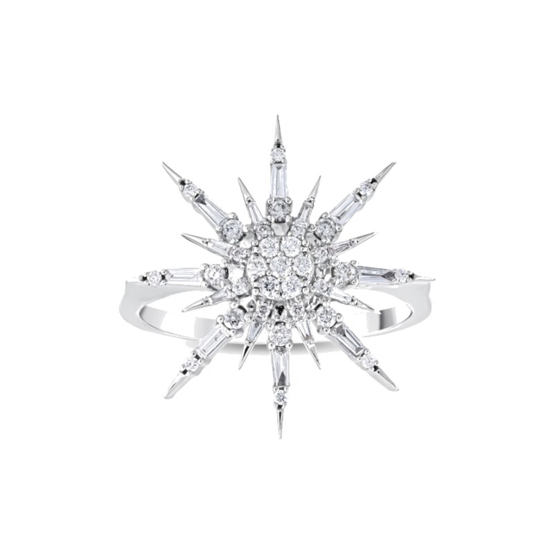 Pırlanta Yüzük 0.45 ct 14K Beyaz — Görsel 2 Uygun Kuyumculuk