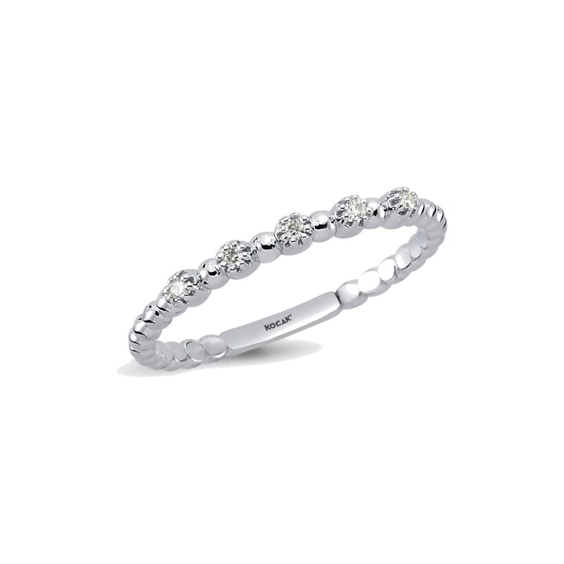 Pırlanta Yarım Tur 0.03 ct 14K Beyaz — Uygun Kuyumculuk Biga