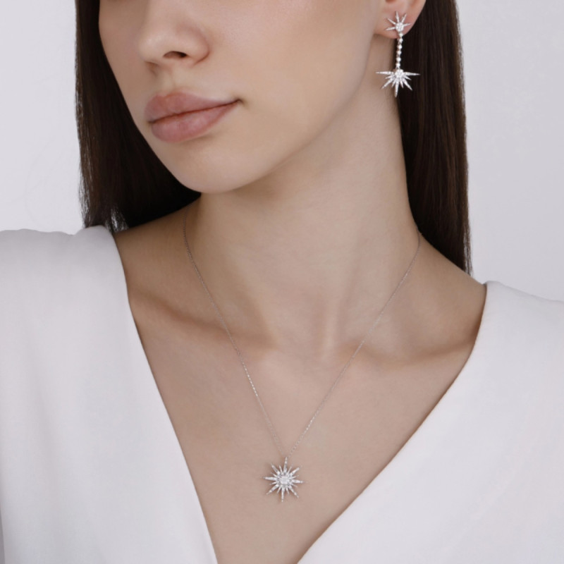 Pırlanta Kolye 0.50 ct 14K Beyaz — Görsel 2 Uygun Kuyumculuk