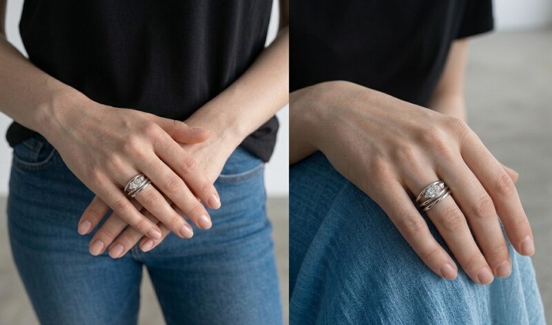 Pırlanta Yüzük 0.33 ct 14K Beyaz — Görsel 3 Uygun Kuyumculuk