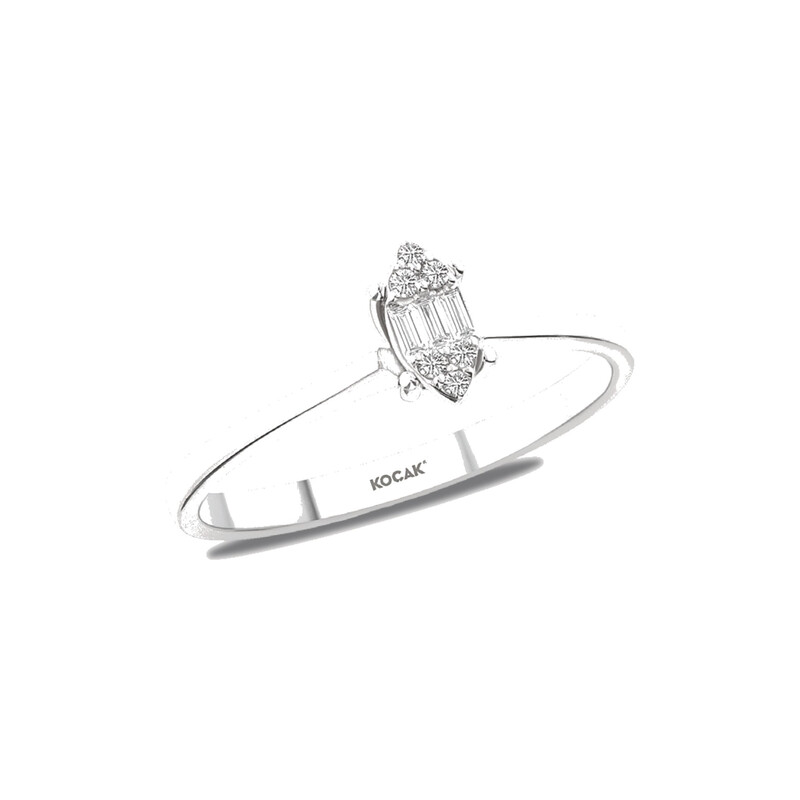 Pırlanta Baget 0.15 ct 14K Beyaz — Uygun Kuyumculuk Biga