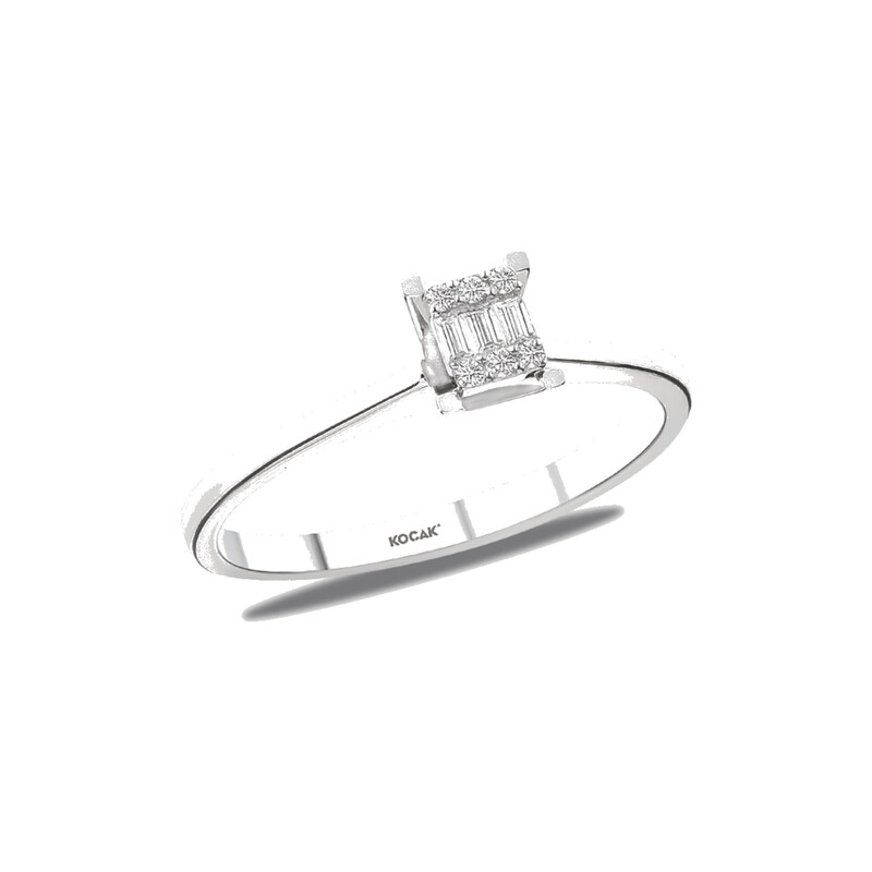 Pırlanta Baget 0.06 ct 14K Beyaz