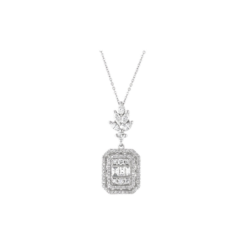 Pırlanta Kolye 0.56 ct 14K Beyaz