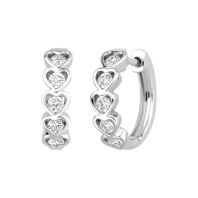 Pırlanta Küpe 0.08 ct 14K Beyaz