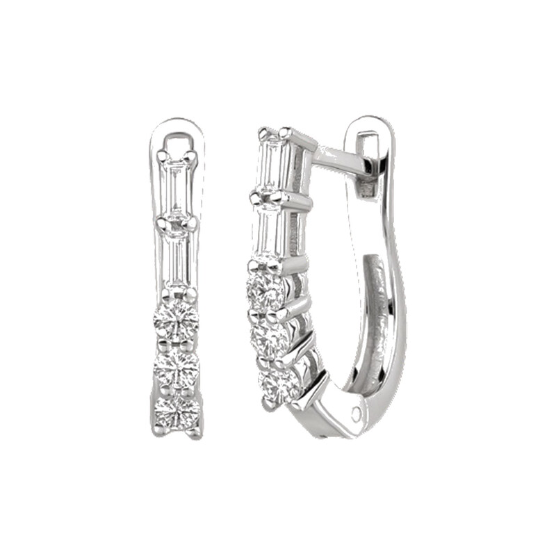 Pırlanta Küpe 0.38 ct 14K Beyaz
