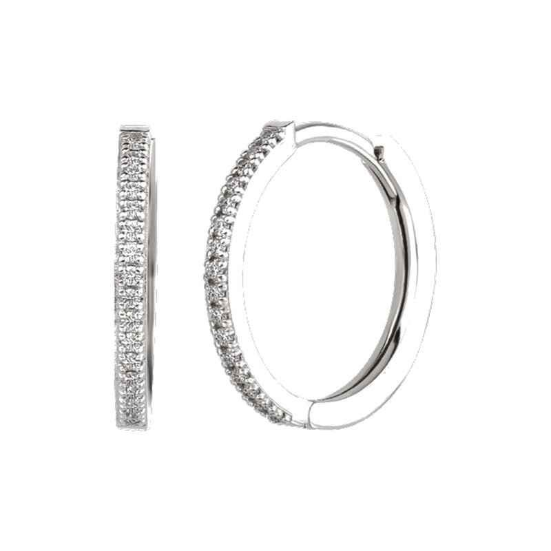 Pırlanta Küpe 0.13 ct 14K Beyaz