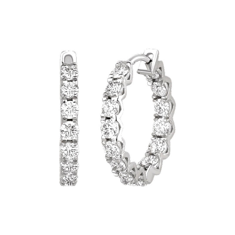 Pırlanta Küpe 1.10 ct 14K Beyaz