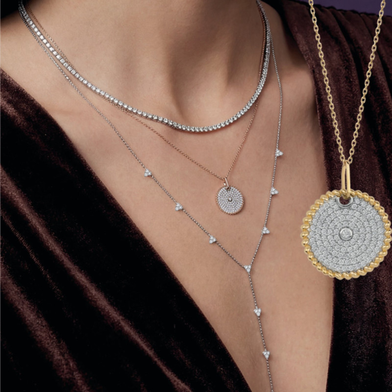 Pırlanta Kolye 0.49 ct 14K Beyaz — Görsel 3 Uygun Kuyumculuk