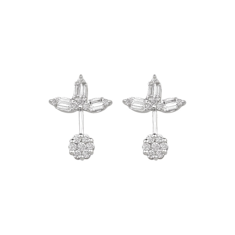 Pırlanta Küpe 0.37 ct 14K Beyaz