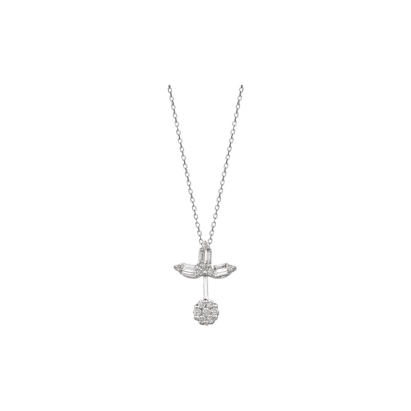 Pırlanta Kolye 0.20 ct 14K Beyaz
