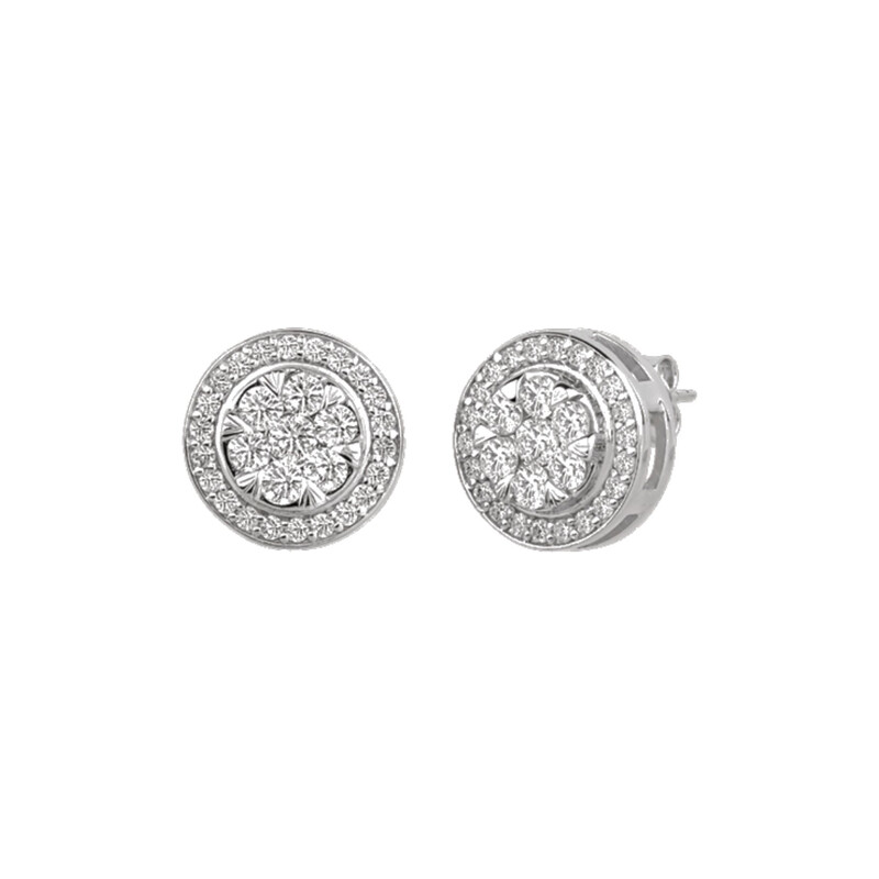 Pırlanta Küpe 0.34 ct 14K Beyaz Model 2