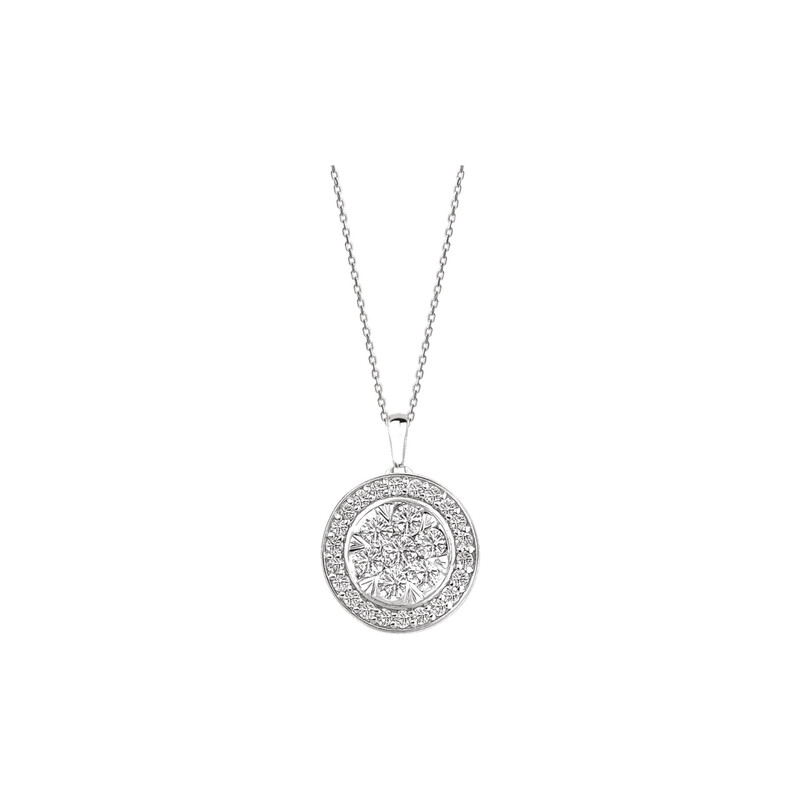 Pırlanta Kolye 0.32 ct 14K Beyaz Model 3