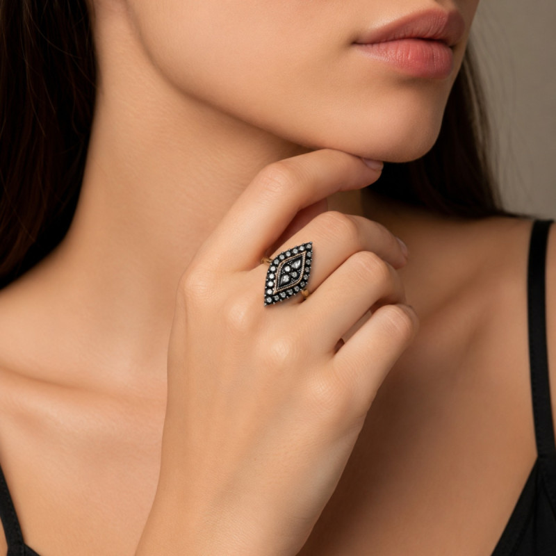 Elmas Yüzük 0.08 ct 8K Beyaz — Görsel 2 Uygun Kuyumculuk