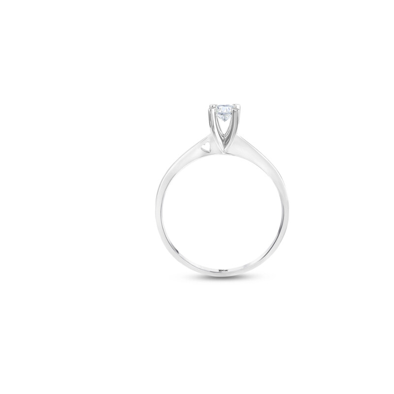 Pırlanta Tektaş Yüzük 0.20 ct 14K Beyaz — Görsel 2 Uygun Kuyumculuk