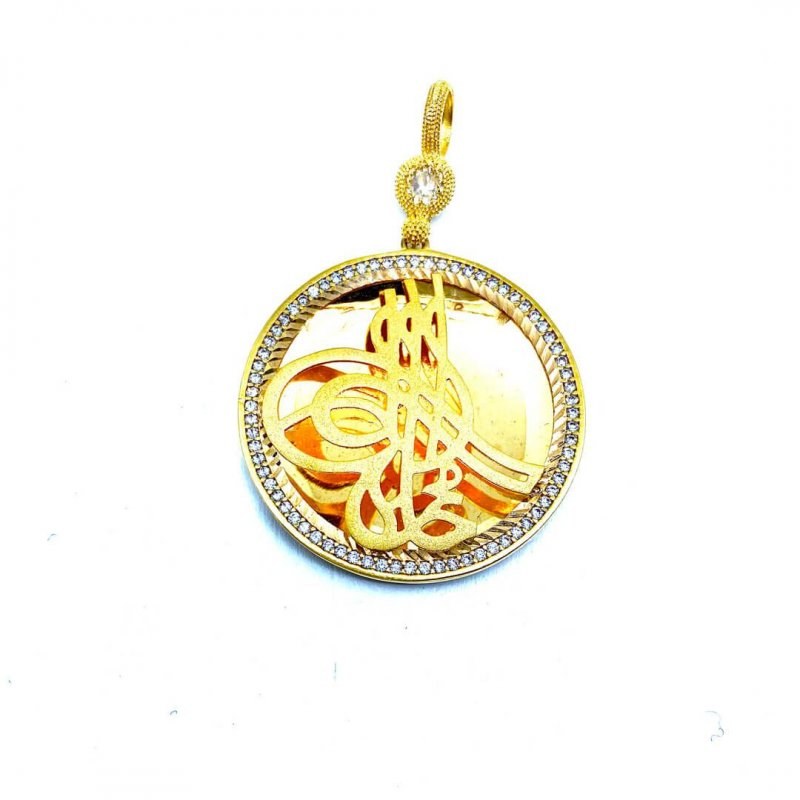 14 Ayar Tuğra Kolye Model 44